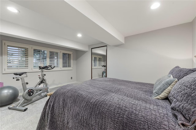 view of carpeted bedroom