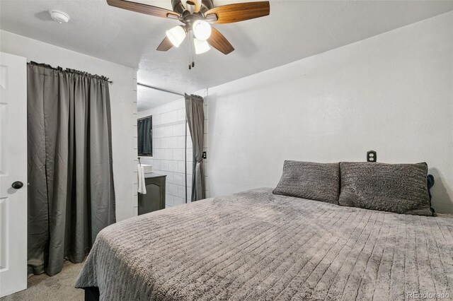 4475 London Ln, Colorado Springs, CO 80916 - carpeted bedroom featuring a ceiling fan