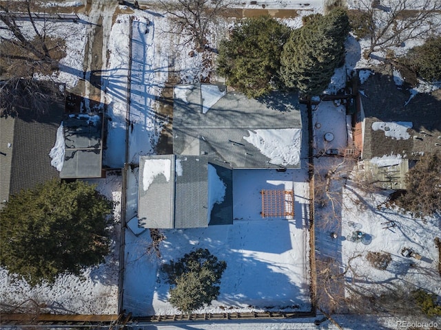 view of snowy aerial view