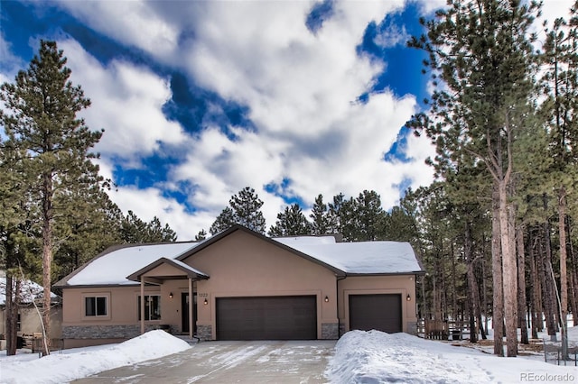 ranch-style house with a garage