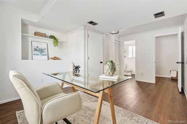 7565 Newland St, Arvada, CO 80003 - office with baseboards and wood finished floors