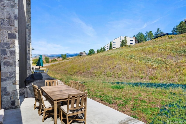 view of yard featuring a patio