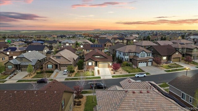 7790 S Queensburg Way, Aurora, CO 80016 - aerial view at dusk of a residential view