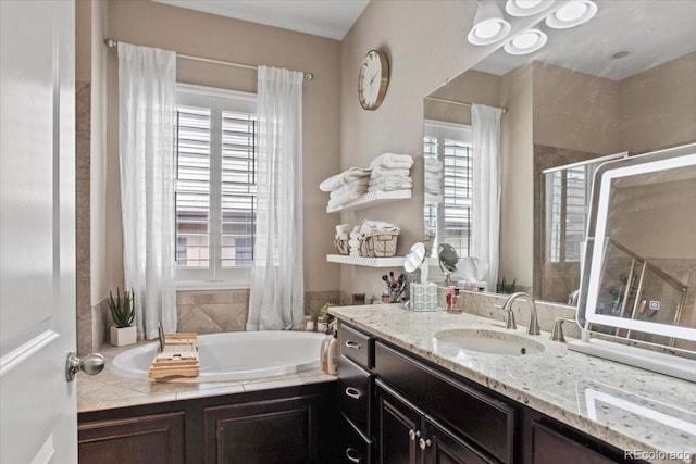 7790 S Queensburg Way, Aurora, CO 80016 - full bathroom featuring a bath, vanity, and a shower