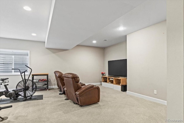 7790 S Queensburg Way, Aurora, CO 80016 - exercise area with carpet floors and recessed lighting