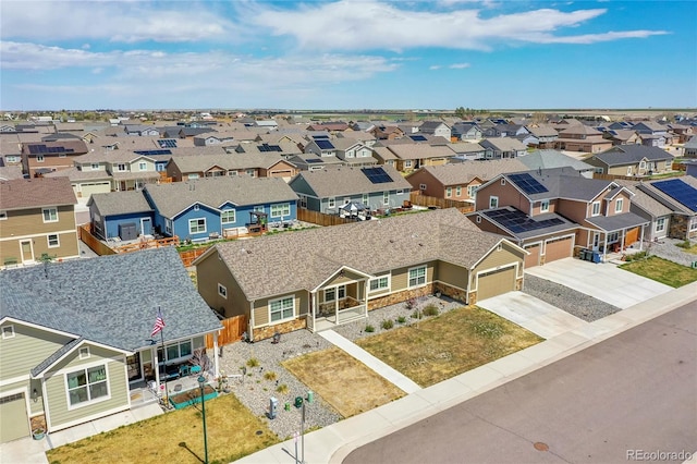 aerial perspective of suburban area