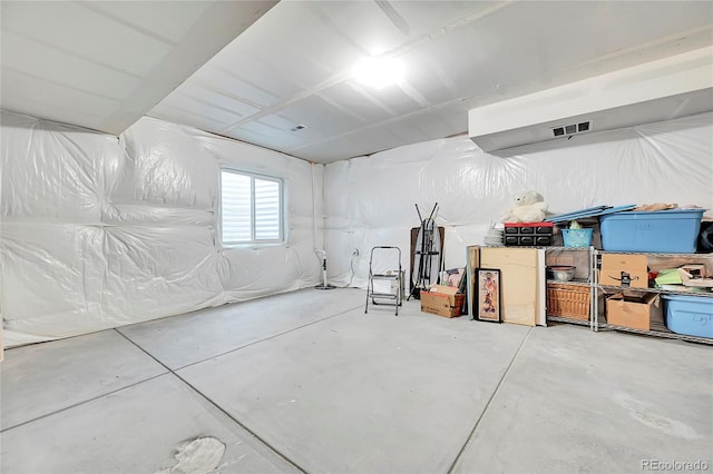 view of basement