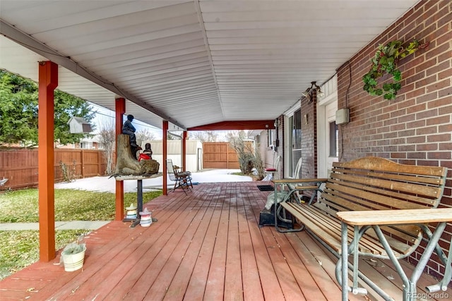 view of wooden terrace