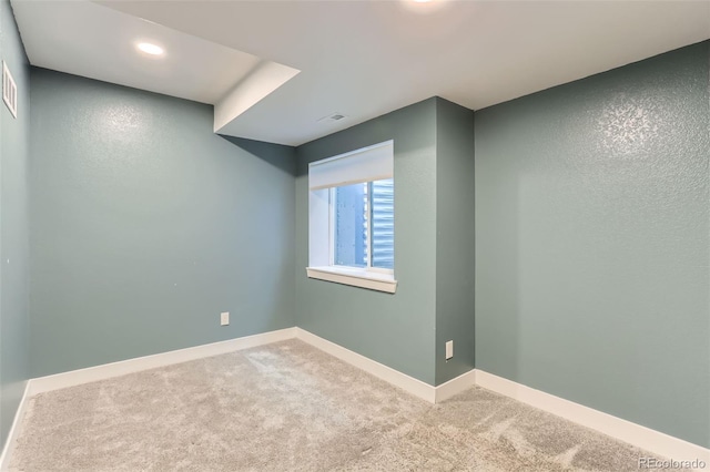 view of carpeted empty room