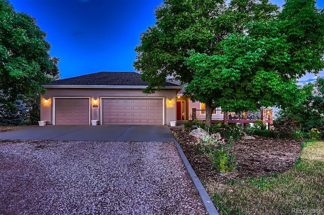 view of front of house featuring a garage