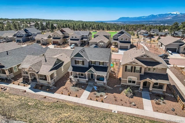 668 Sage Forest Ln, Monument, CO 80132 - aerial perspective of suburban area featuring a mountain backdrop