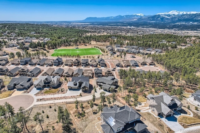 668 Sage Forest Ln, Monument, CO 80132 - aerial perspective of suburban area with a mountain backdrop