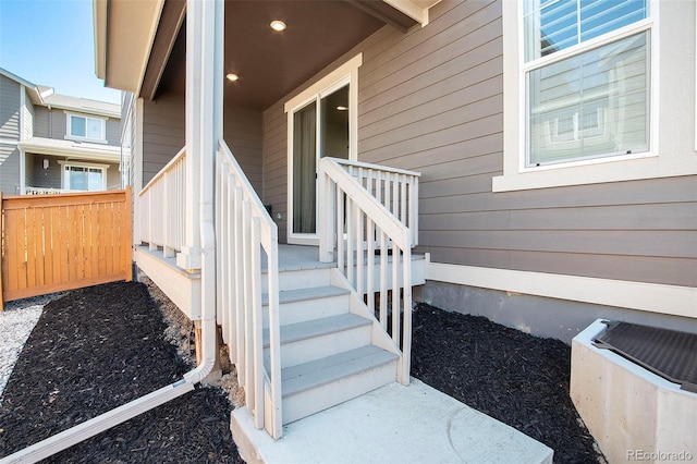 view of doorway to property