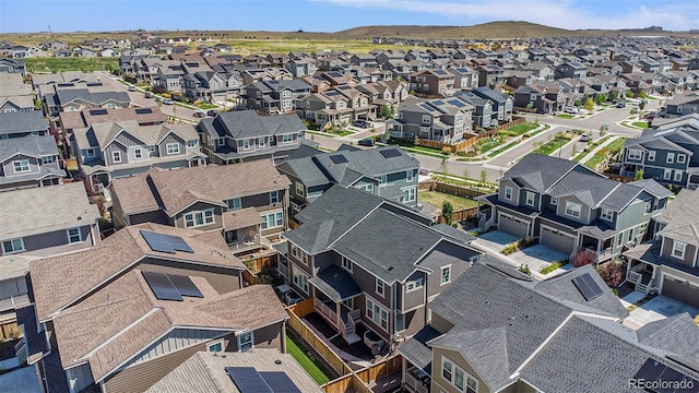 aerial view featuring a mountain view