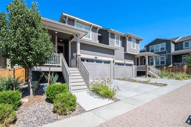 townhome / multi-family property featuring a garage