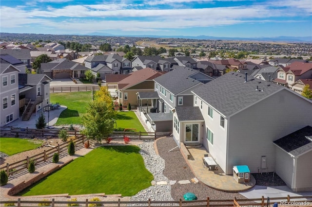 aerial view of residential area