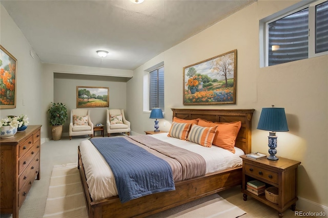 view of carpeted bedroom