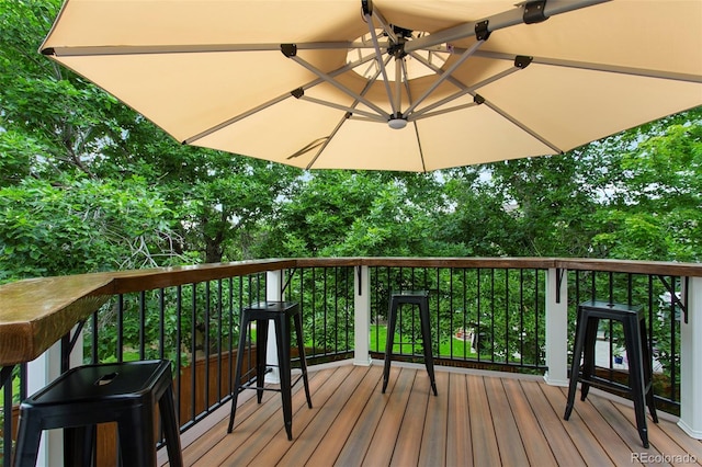 7027 Chestnut Hill St, Highlands Ranch, CO 80130 - view of wooden deck