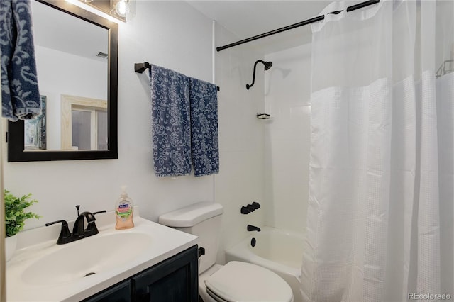 28251 Shadow Mountain Dr, Conifer, CO 80433 - bathroom with shower / tub combo, toilet, and vanity