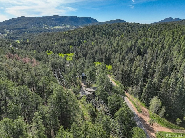 28251 Shadow Mountain Dr, Conifer, CO 80433 - bird's eye view of a heavily wooded area and mountains