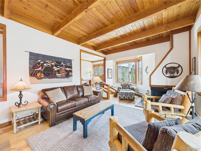 620 Tennis Club Rd Unit 1339, Dillon, CO 80435 - living room featuring a wooden ceiling with exposed beams and wood finished floors