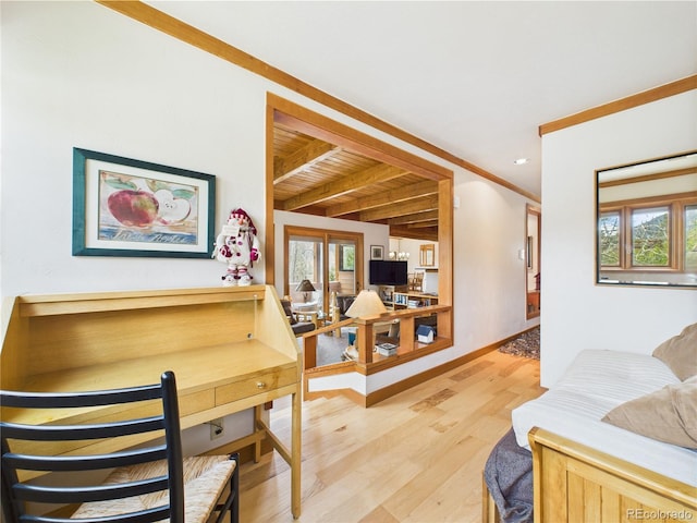 620 Tennis Club Rd Unit 1339, Dillon, CO 80435 - living area featuring light wood finished floors and beam ceiling