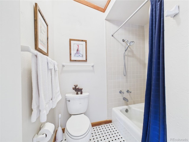 620 Tennis Club Rd Unit 1339, Dillon, CO 80435 - bathroom featuring toilet and shower / bath combo with shower curtain