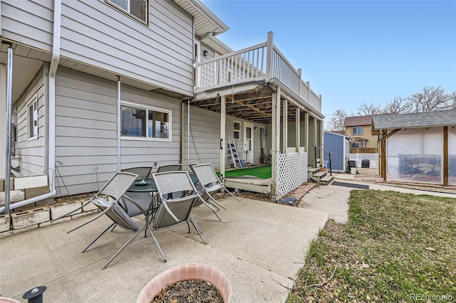 195 Briggs St, Erie, CO 80516 - view of patio with an outdoor structure and a deck