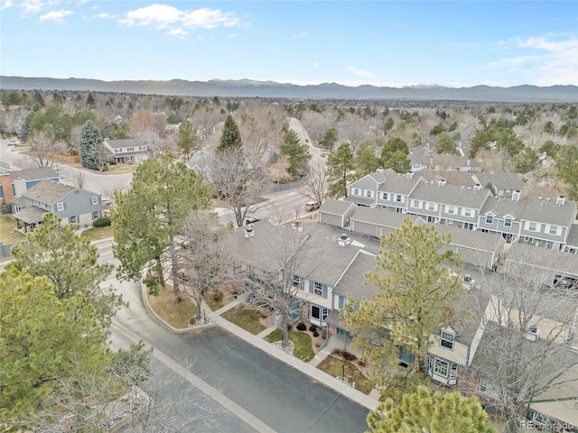 7068 E Briarwood Dr, Centennial, CO 80112 - aerial view of residential area with a mountain backdrop