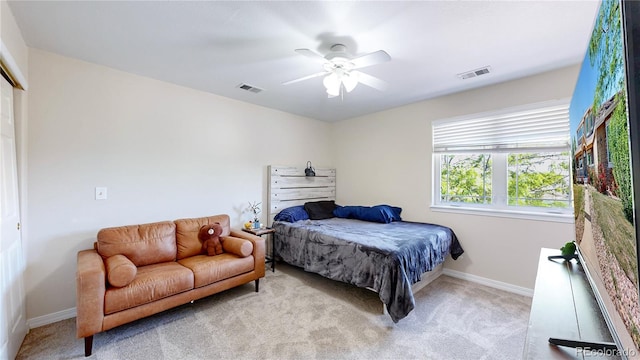 9353 E 146th Ave, Brighton, CO 80602 - bedroom with carpet floors and a ceiling fan