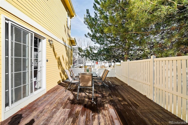 view of wooden terrace