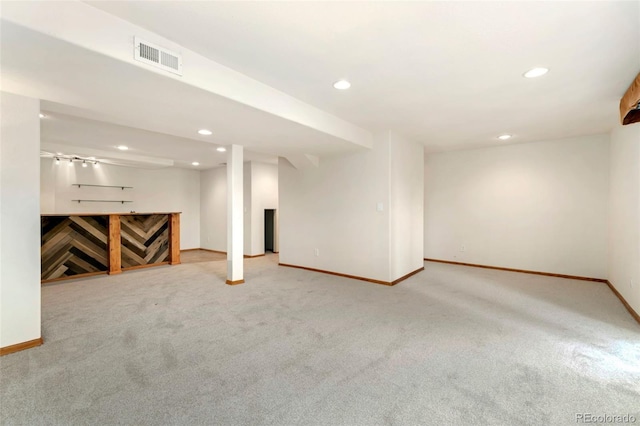 11335 W 54th Ln, Arvada, CO 80002 - finished basement with baseboards, carpet flooring, and recessed lighting