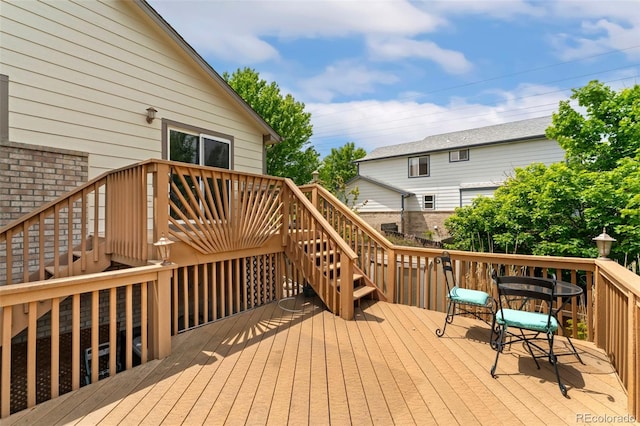 11335 W 54th Ln, Arvada, CO 80002 - wooden deck with stairway