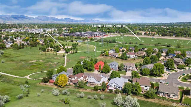 11335 W 54th Ln, Arvada, CO 80002 - aerial view of residential area with a mountain backdrop