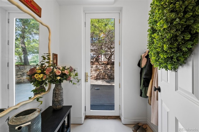 doorway with plenty of natural light