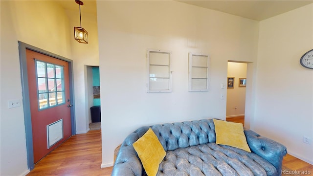 interior space featuring wood-type flooring