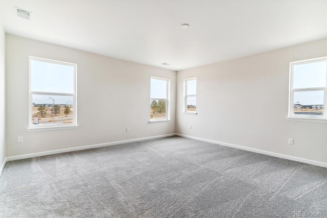 view of carpeted spare room