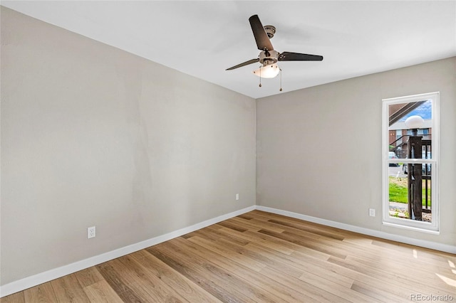 3663 S Sheridan Blvd Unit L6, Denver, CO 80235 - unfurnished room featuring light wood-style flooring and ceiling fan