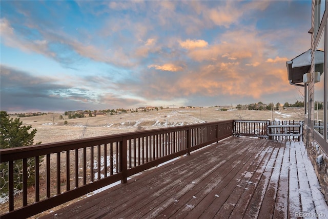 view of deck at dusk