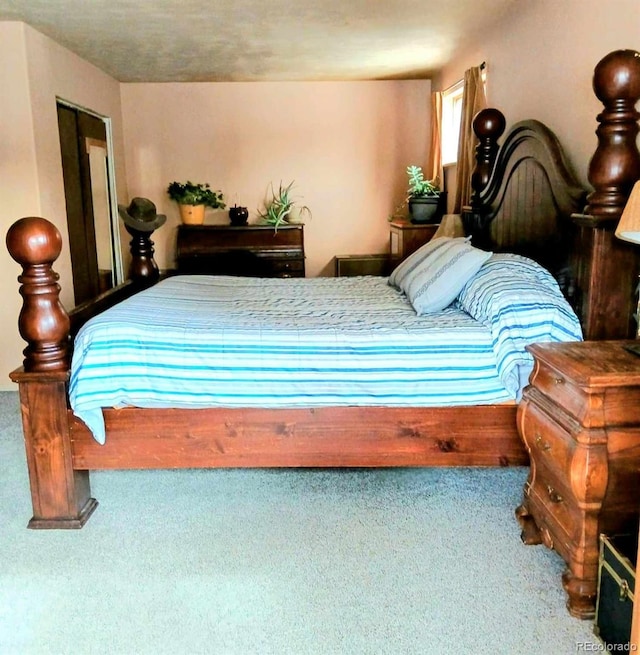 bedroom with carpet floors