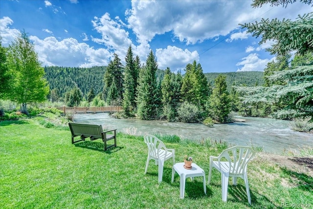 23004 US Highway 6 Unit 103, Dillon, CO 80435 - view of green lawn featuring a wooded view