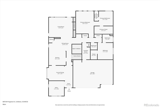 8070 W Progress Cir, Littleton, CO 80123 - view of floor plan / room layout