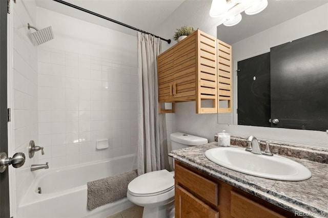 4713 Perth St, Denver, CO 80249 - bathroom featuring toilet, vanity, and shower / tub combo