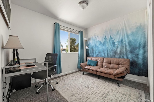 4713 Perth St, Denver, CO 80249 - office area with baseboards and carpet