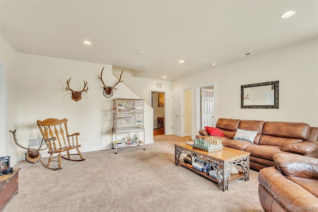 view of carpeted living room