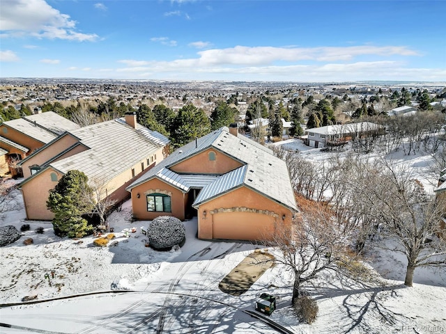 view of snowy aerial view