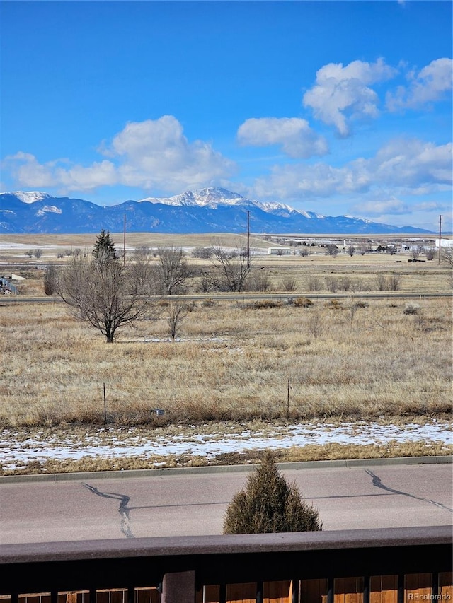 property view of mountains with a rural view