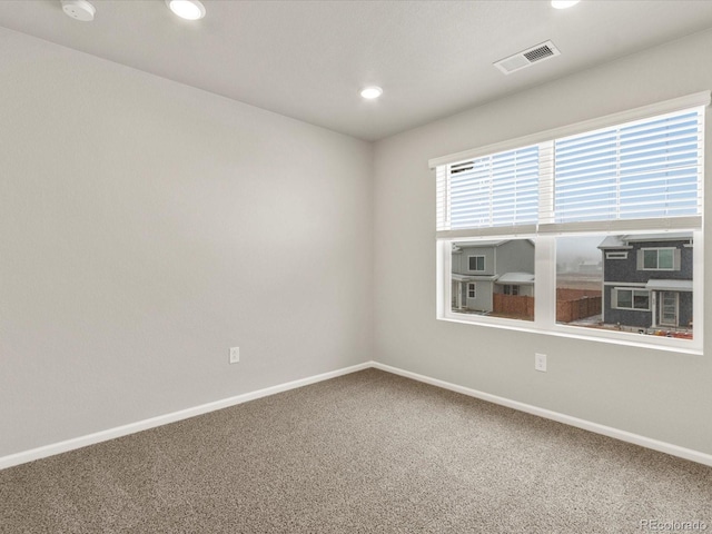 view of carpeted empty room