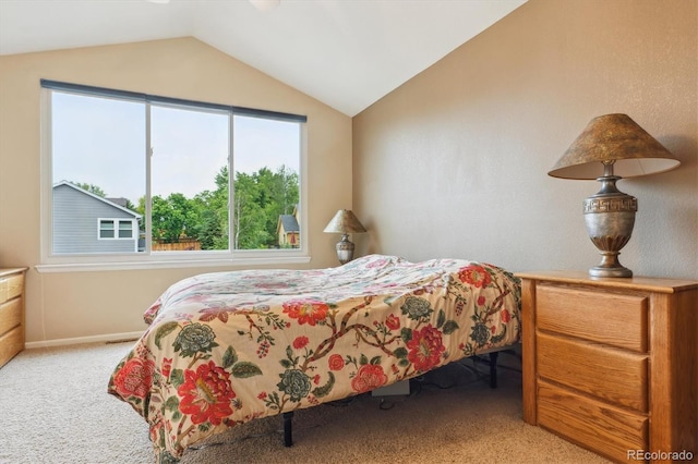 6534 S Union Way, Littleton, CO 80127 - bedroom featuring carpet, vaulted ceiling, and baseboards