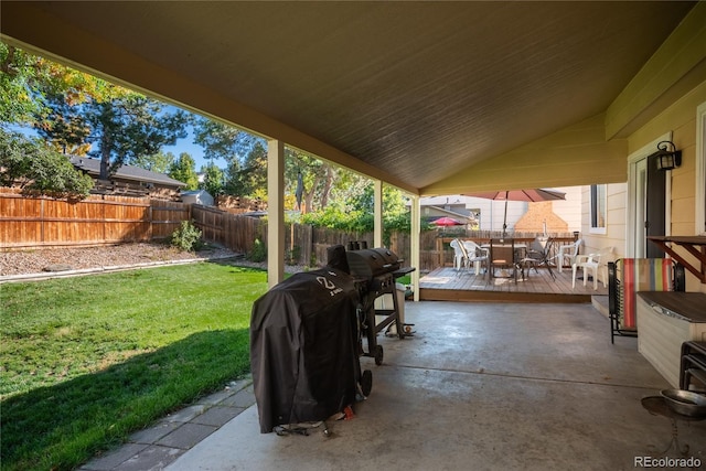 view of patio / terrace featuring area for grilling